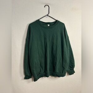 The foxy kind green oversized thick crewneck
